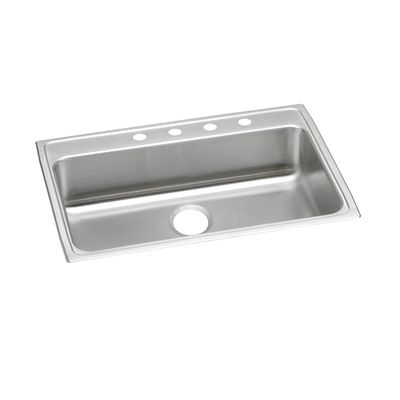 Elkay LRAD312240MR2 18 Gauge Stainless Steel 31" x 22" x 4" Single Bowl Top Mount Kitchen Sink