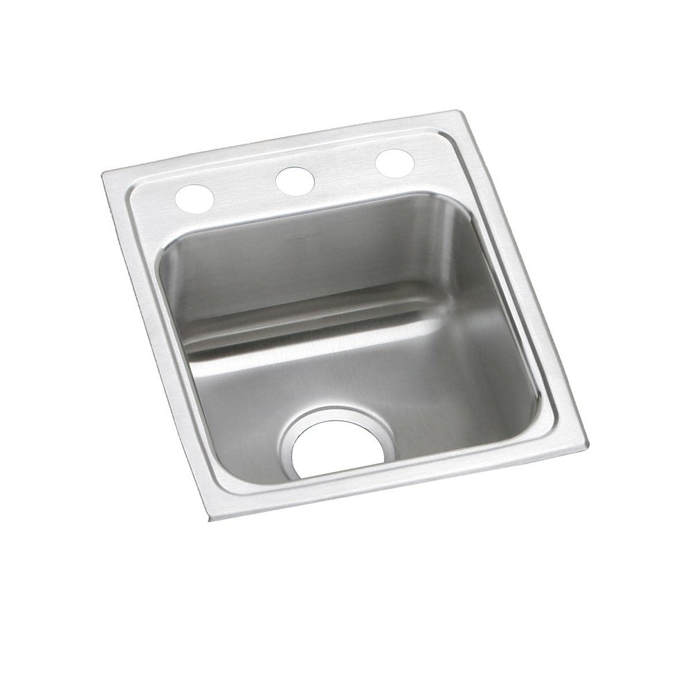 Elkay LRAD1517401 18 Gauge Stainless Steel 15" x 17.5" x 4" Single Bowl Top Mount Kitchen Sink 1 Hole