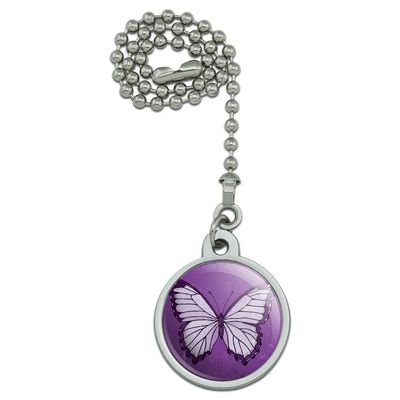 GRAPHICS & MORE Butterfly Artsy Purple Ceiling Fan and Light Pull Chain