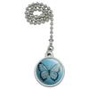 GRAPHICS & MORE Butterfly Artsy Blue Ceiling Fan and Light Pull Chain view 1