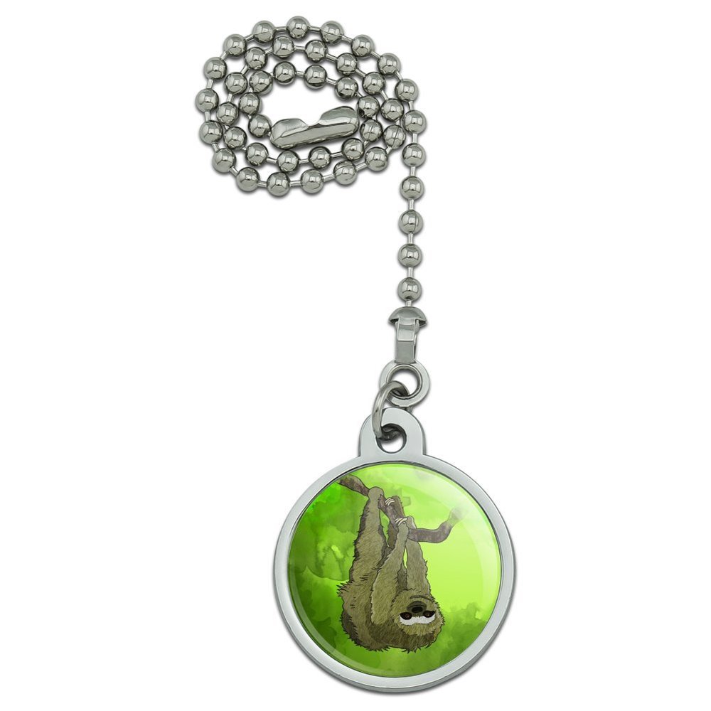 GRAPHICS & MORE Sloth Watercolor Ceiling Fan and Light Pull Chain