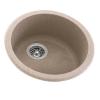 Swanstone KS00018RB.051 Solid Surface Dual Mount Single-Bowl Kitchen Sink, 18.5-in L X 18.5-in H X 8.5-in H, Tahiti Sand view 1