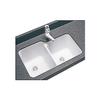 Swanstone US03015SB.018 Solid Surface Undermount Double-Bowl Kitchen Sink, 33-in L X 21.25-in W X 8.25-in H, Bisque view 1
