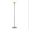 Catalina Lighting Traditional 3-Way Metal Torchiere Floor Lamp with White Plastic Shade, 70.5", Silver Classic view 3