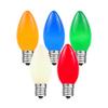 Novelty Lights 25 Pack C9 Ceramic Outdoor Christmas Replacement Bulbs, Multi, E17/C9 Intermediate Base, 7 Watt view 1