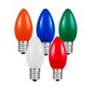 Novelty Lights 25 Pack C9 Ceramic Outdoor Christmas Replacement Bulbs, Multi, E17/C9 Intermediate Base, 7 Watt view 2
