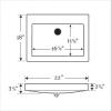Swanstone WB02218.046 Metropolitan Palladio Washbasin Vessel Sink view 3