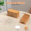 Pezin & Hulin Bamboo Charging Station Organizer for Multiple Devices & Wood Desktop Docking Charging Stand Such As Cell Phone, Tablets, Phone Case and Watch Stand(No USB Charger) view 3