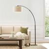 Brightech Logan Arc Floor Lamp, Bright Standing Lamp for Living Rooms, Offices & Bedrooms, Modern Living Room Dcor, Tall Hanging Floor Lamp for Reading and More Black view 2