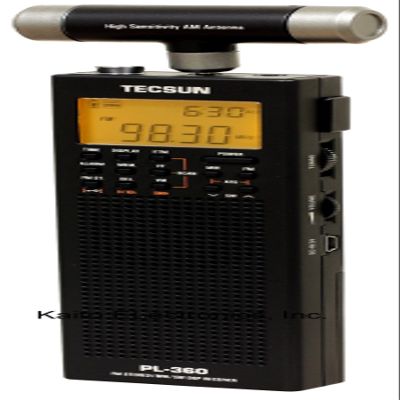 Tecsun PL-360 Digital PLL Portable AM/FM Shortwave Radio with DSP, Black