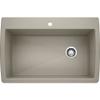 BLANCO 441287 Diamond SILGRANIT 33.5" Super Single Dual Mount Kitchen Sink, Truffle view 1