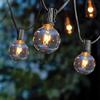 GOOTHY G40 Outdoor Globe String Lights, 25ft Hanging Patio Lights with 27 Incandescent Bulbs (2 Spare), Connectable Backyard Bistro Wedding Decor, E12 Base, 5W-Black Wire view 1