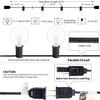 GOOTHY G40 Outdoor Globe String Lights, 25ft Hanging Patio Lights with 27 Incandescent Bulbs (2 Spare), Connectable Backyard Bistro Wedding Decor, E12 Base, 5W-Black Wire view 3