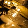 GOOTHY G40 Outdoor Globe String Lights, 25ft Hanging Patio Lights with 27 Incandescent Bulbs (2 Spare), Connectable Backyard Bistro Wedding Decor, E12 Base, 5W-Black Wire view 4