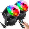 Luditek 2-Pack Sound Activated Party Lights with Remote Control, Disco Ball Light, DJ Strobe Lamp for Home Room Dance Party Supplies White Elephant Gifts Birthday Christmas Halloween Party Decorations view 1