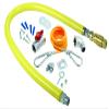 T&S Brass HG-4C-48K Gas Hose with Quick Disconnect, 1/2-Inch Npt, 48-Inch Long and Includes Installation Kit view 1