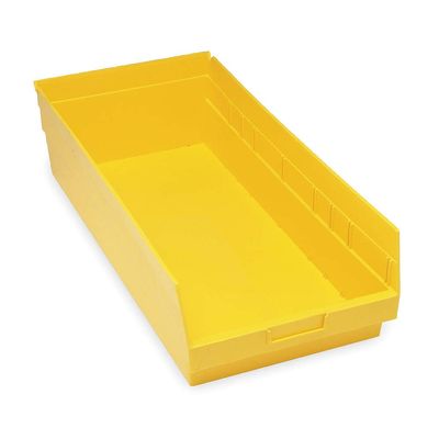 Quantum Storage QSB216YL Store-More 6 in. Shelf Bin, Yellow - 23.62 x 11.12 x 6 in.