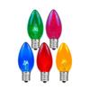 Novelty Lights 25 Pack C9 Twinkle Outdoor Christmas Replacement Bulbs, Multi, E17/C9 Intermediate Base, 7 Watt view 1