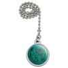 GRAPHICS & MORE Painted Elephant India Black on Teal Ceiling Fan and Light Pull Chain view 1