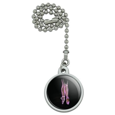 Ballet Slippers Pink Black Ballerina Dance Dancing Ceiling Fan and Light