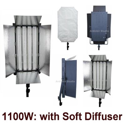 Ardinbir Studio 4-Bank 1100W Studio Video Fluorescent Light Panel with White Diffuser