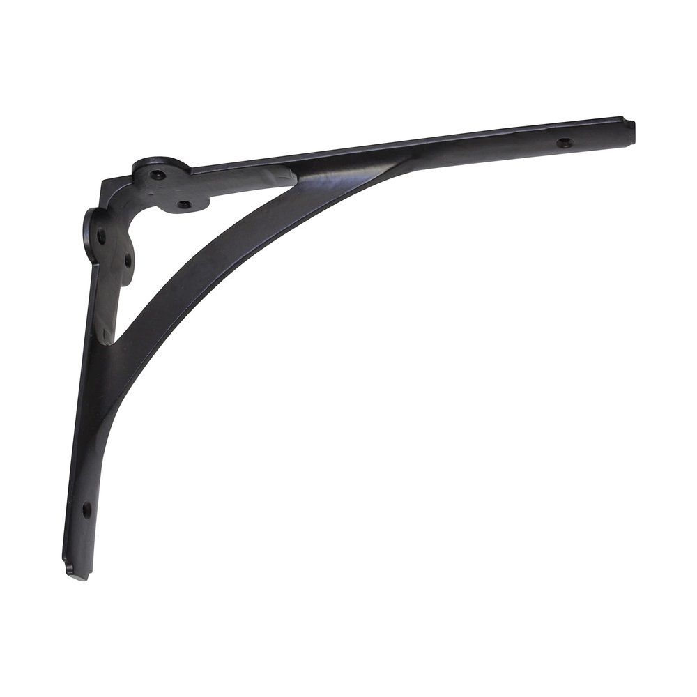 RCH Hardware BK-IR7901-255 Iron Cottage Shelf Bracket, 10 Inch, Black