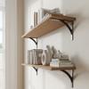 RCH Hardware BK-IR7901-255 Iron Cottage Shelf Bracket, 10 Inch, Black view 3