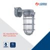 Lithonia Lighting Jelly Jar Light Fixture, Incandescent Utility Vapor Tight Wall Lamp, Industrial Style Wall Light for Indoor and Outdoor Use, 150W, 120V, Includes Junction Box, Grey (VW150I M12) view 3