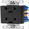 Eaton TR1107-9BK Tamper Resistant Decorator Duplex Receptacle, Black view 1