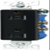 Eaton TR1107-9BK Tamper Resistant Decorator Duplex Receptacle, Black view 4