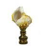 Bursa Sea Shell Lamp Finial with Polished Brass Base 2.25"h view 1