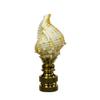 Bursa Sea Shell Lamp Finial with Polished Brass Base 2.25"h view 2