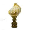 Bursa Sea Shell Lamp Finial with Polished Brass Base 2.25"h view 3