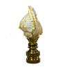 Bursa Sea Shell Lamp Finial with Polished Brass Base 2.25"h view 4