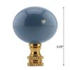Sky Blue Ceramic Ball Lamp Finial 2.25"h view 2