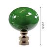 Ceramic 40mm Hunter Green Ball Nickel Base Lamp Finial 2.25" h view 2