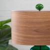 Ceramic 40mm Hunter Green Ball Nickel Base Lamp Finial 2.25" h view 3