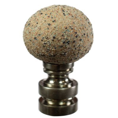 Ceramic Sand Ball Lamp Finial Antique Base 2.2" h (35mm Ball)