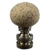 Ceramic Sand Ball Lamp Finial Antique Base 2.2" h (35mm Ball) view 1