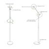 Cocoweb High Powered, dimmable, LED Floor Lamp - Fled-GPS (Antique Brass) view 3