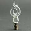 Glass Spiral Antique Base Lamp Finial 4" h view 1
