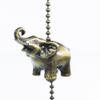 Elephant Antique Metal Ceiling Fan Pull, 2"h with 12" Antiqued Brass Chain view 2
