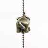 Elephant Antique Metal Ceiling Fan Pull, 2"h with 12" Antiqued Brass Chain view 3