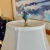 Sea Foam Turbo Sea Shell Lamp Finial Polished Chain 3" h view 2