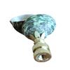 Sea Foam Turbo Sea Shell Lamp Finial Polished Chain 3" h view 3