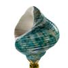 Sea Foam Turbo Sea Shell Lamp Finial Polished Chain 3" h view 4