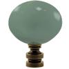 Ceramic 40mm Sage Green Ball Antique Base Lamp Finial 2.25"h view 1