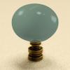 Ceramic 40mm Sage Green Ball Antique Base Lamp Finial 2.25"h view 2