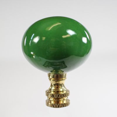 Hunter Green Ceramic Ball Lamp Finial 2.25" h