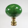 Hunter Green Ceramic Ball Lamp Finial 2.25" h view 1